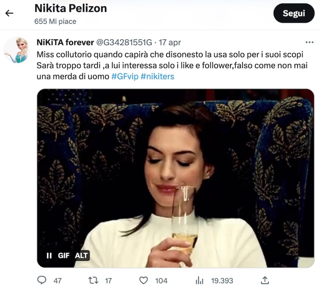 GFVIP, scontro a distanza tra Nikita e Luca 2