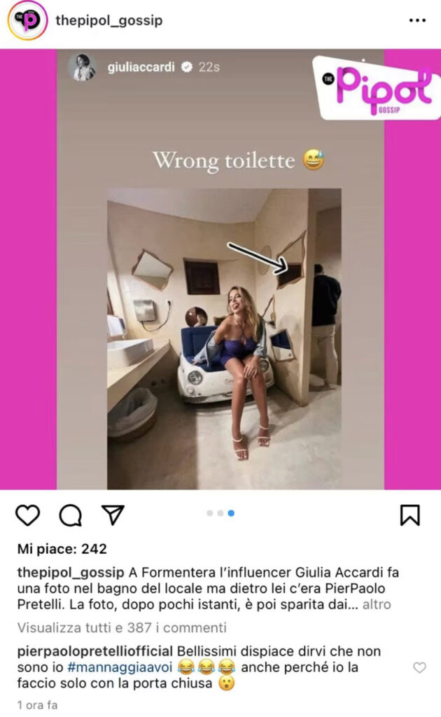 Pierpaolo nel bagno di un influencer, lui smentisce ma spunta una presunta chat 2