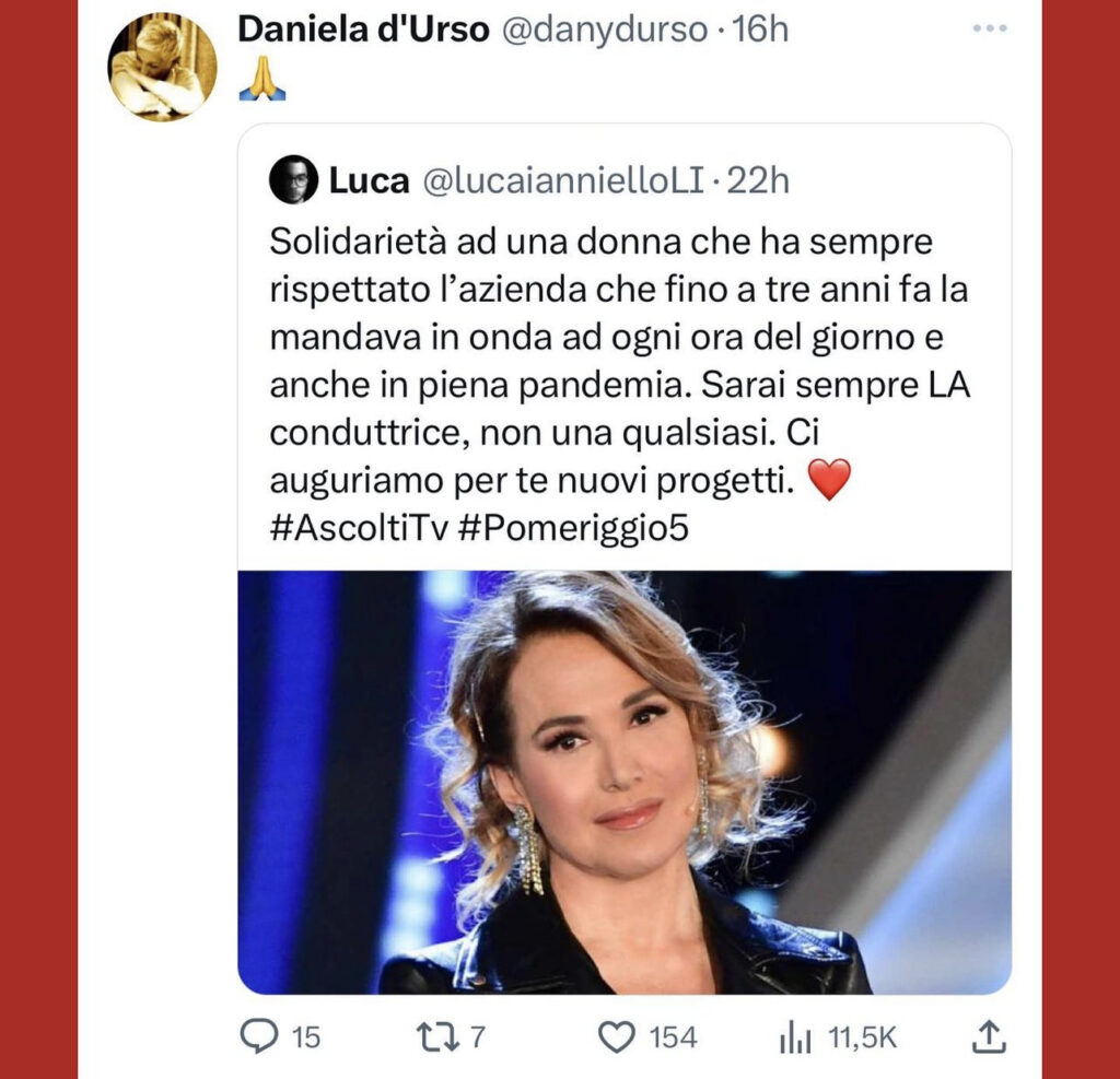 Barbara D’Urso via da Pomeriggio 5, la reazione della sorella 3