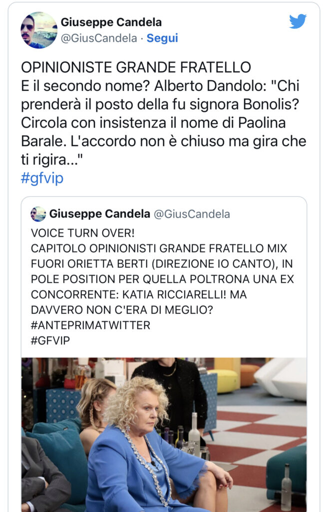 GFVIP, Orietta Berti lascia ecco chi la sostituirà 2