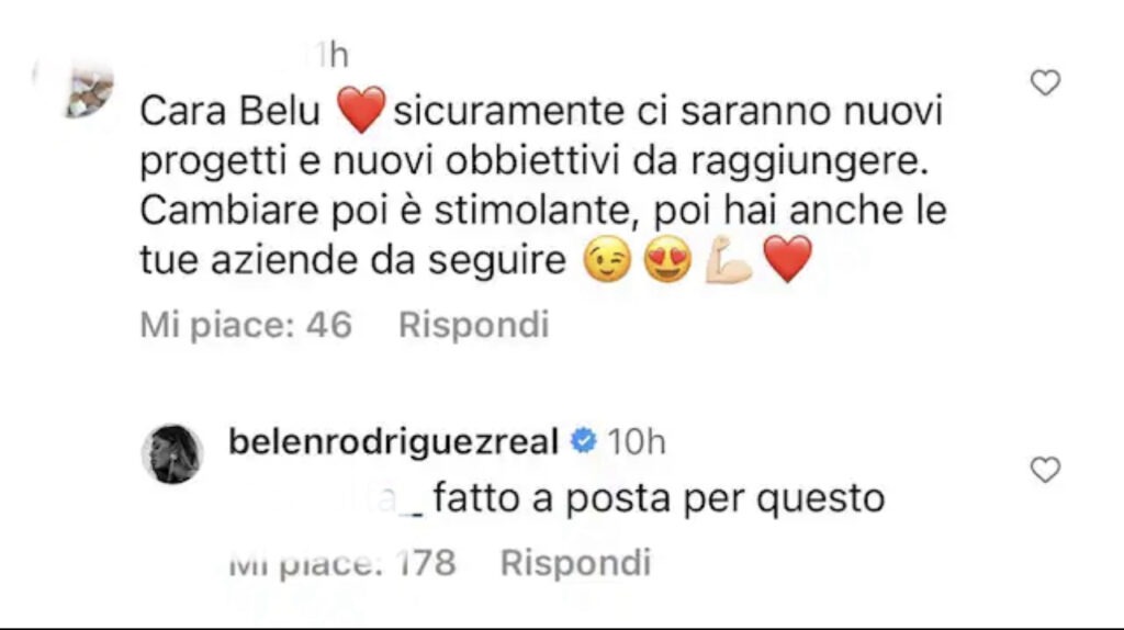 Belen fuori da Mediaset, lei commenta 3