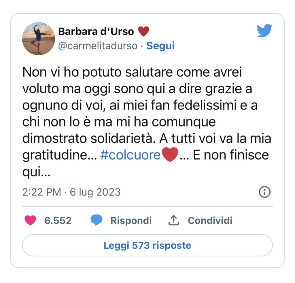 Barbara D’Urso saluta i fan 2