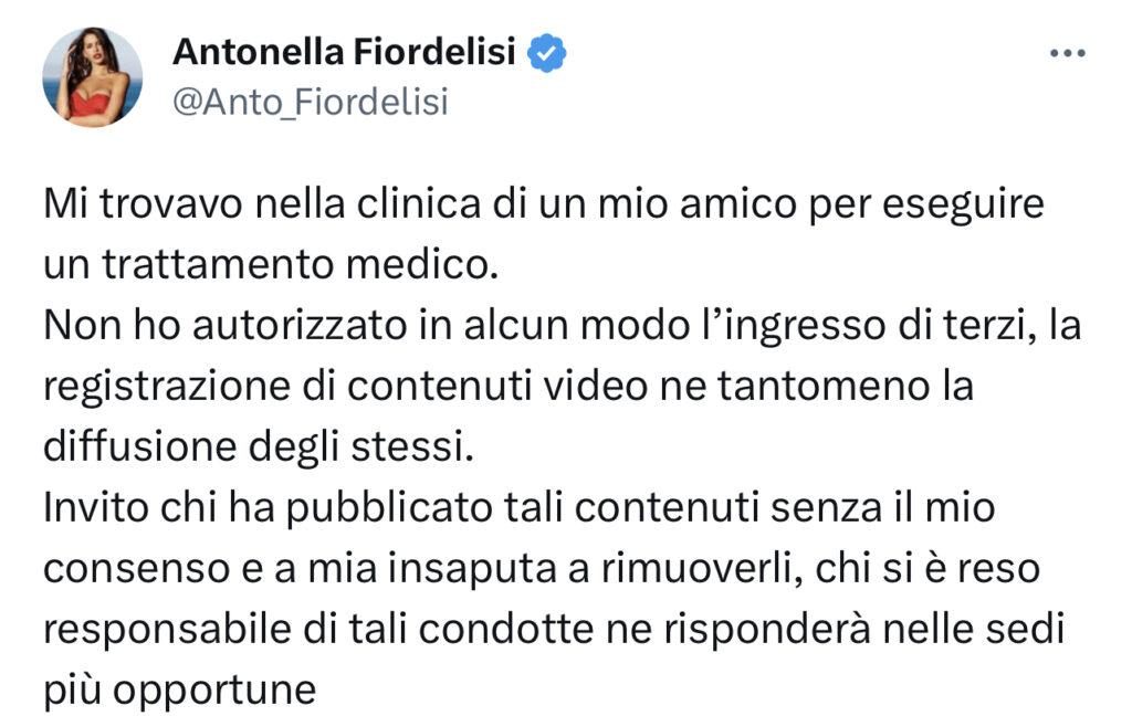 Fabrizio Corona pubblica un video privato di Antonella Fiordelisi 2