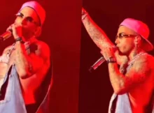 Sfera Ebbasta caccia un giovane fan dal palco 3
