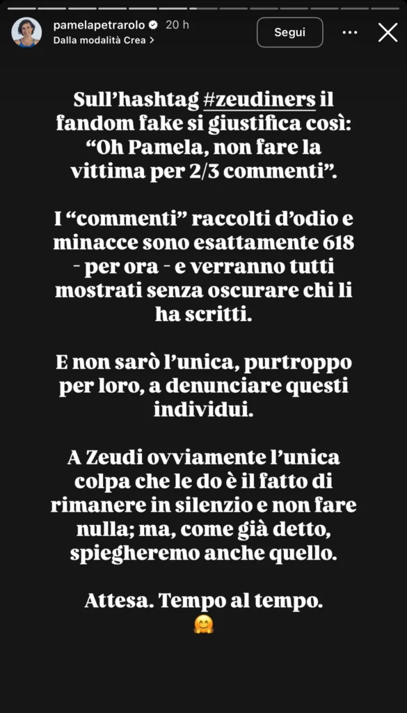 Grande Fratello, i fan di Zeudi contro Pamela 6