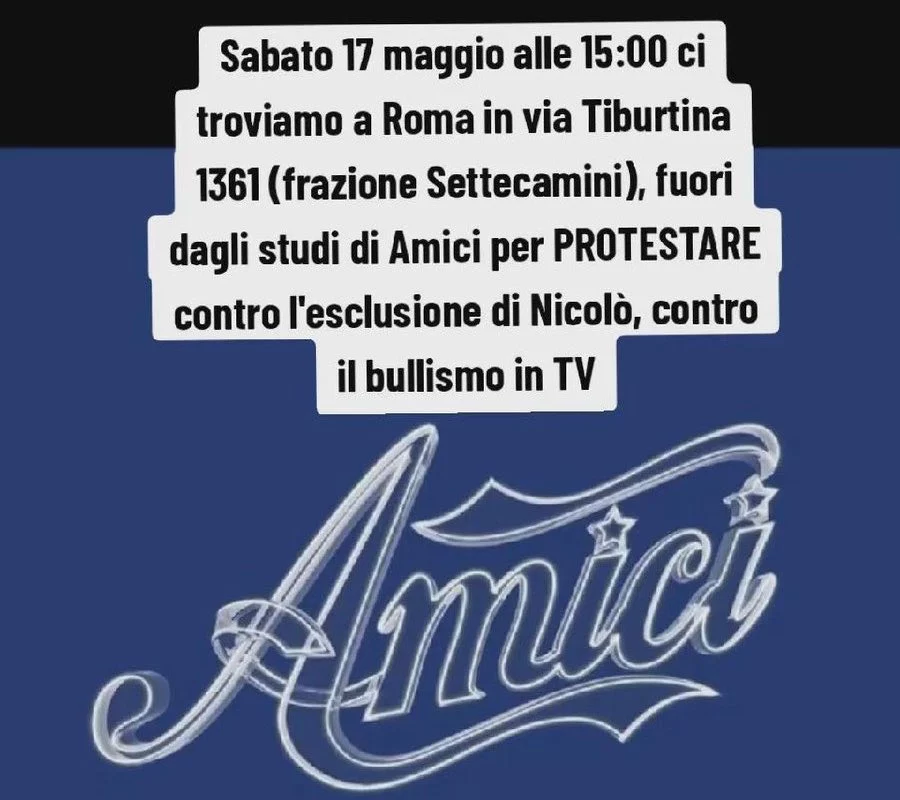 Amici, fan furiosi di Nicolò organizzano una protesta 2