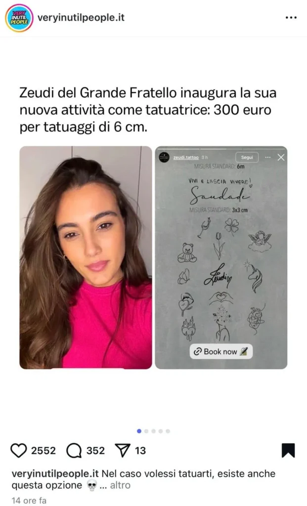 Grande Fratello, Zeudi diventa tatuatrice 2