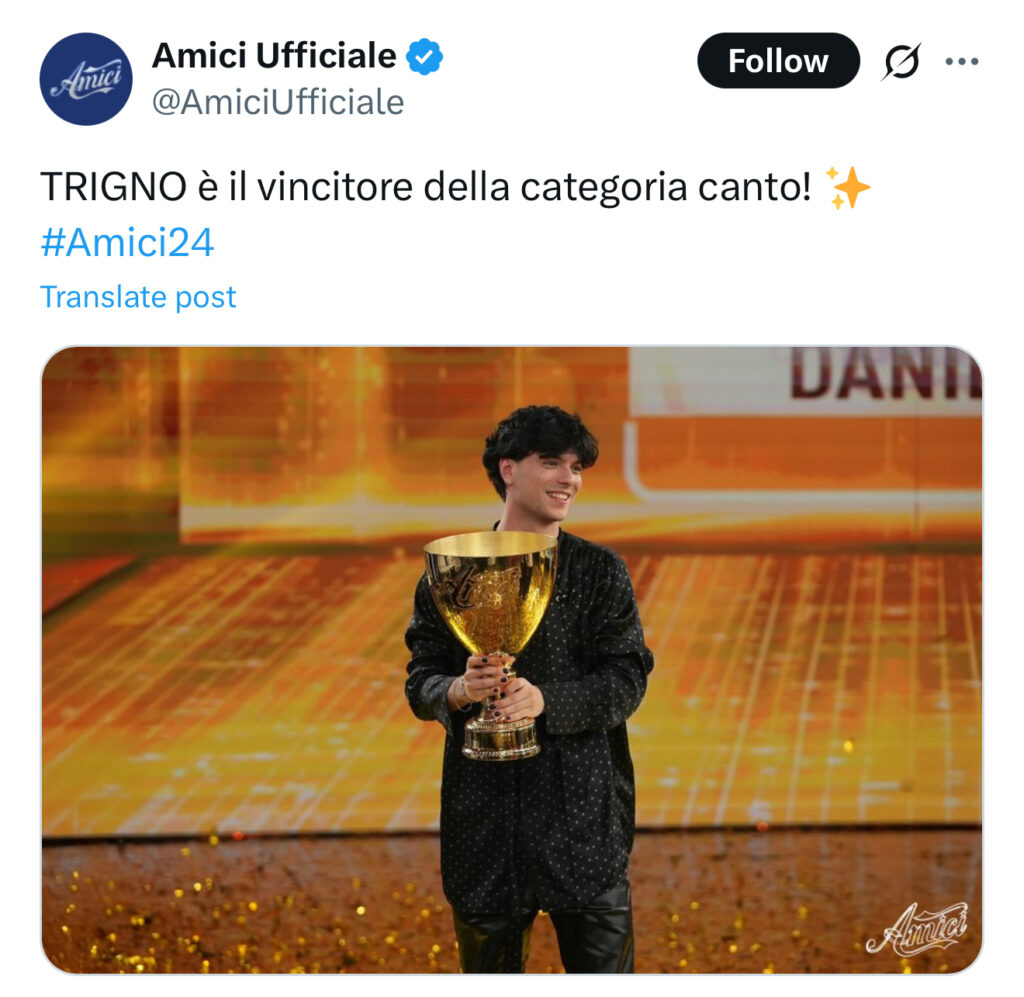 Amici, stranezza durante la finale 2