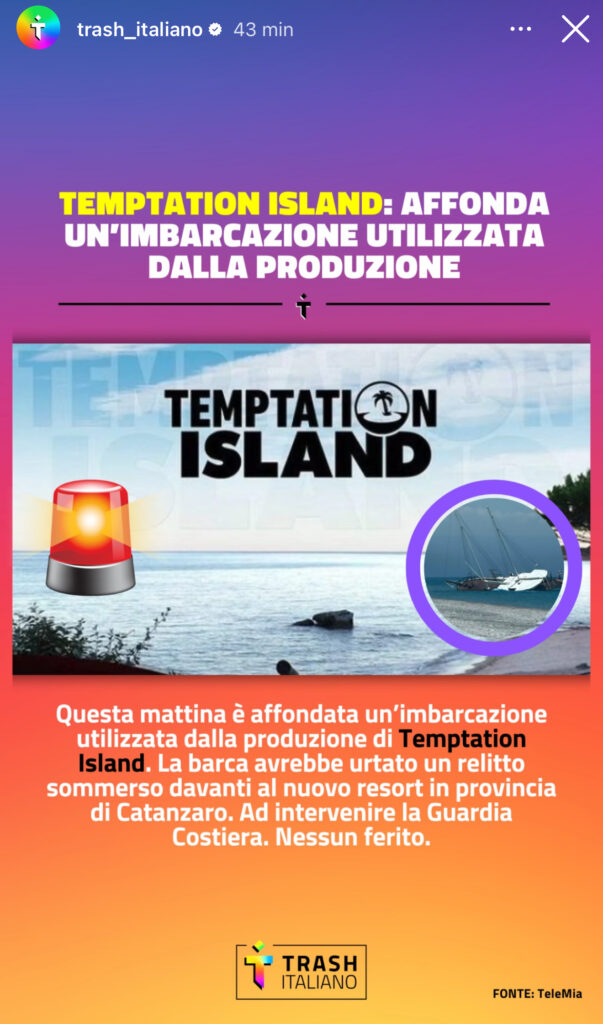 Temptation Island, incidente durante le registrazioni 2