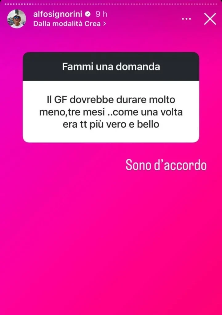 Grande Fratello, Alfonso smentisce una notizia sulla prossima edizione 3