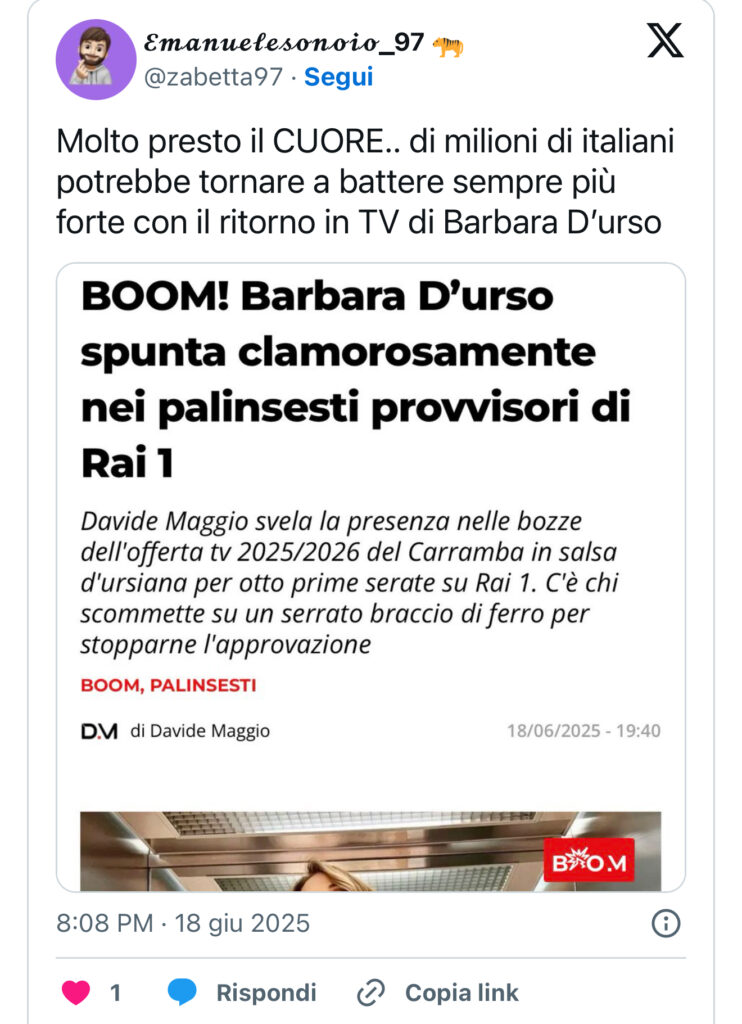 Barbara D’Urso torna in Tv, ecco il nuovo programma pensato per lei 2