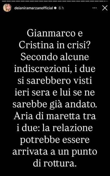 Uomini e donne, Cristina e Gianmarco in crisi 2