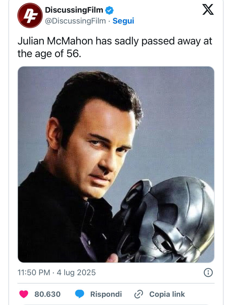 Julian Mcmahon è morto 2