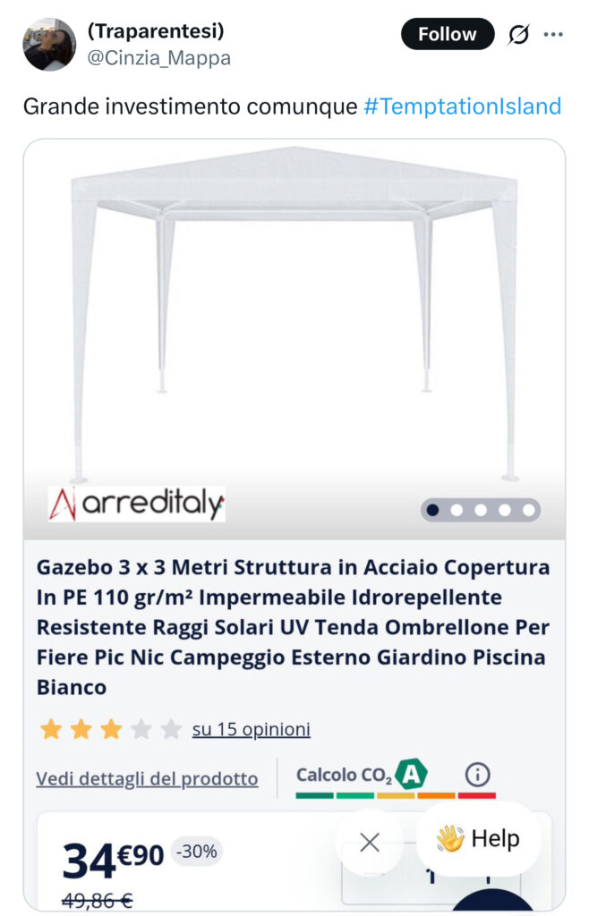 Temptation Island, spunta il gazebo che Antonio ha regalato a Valentina 2