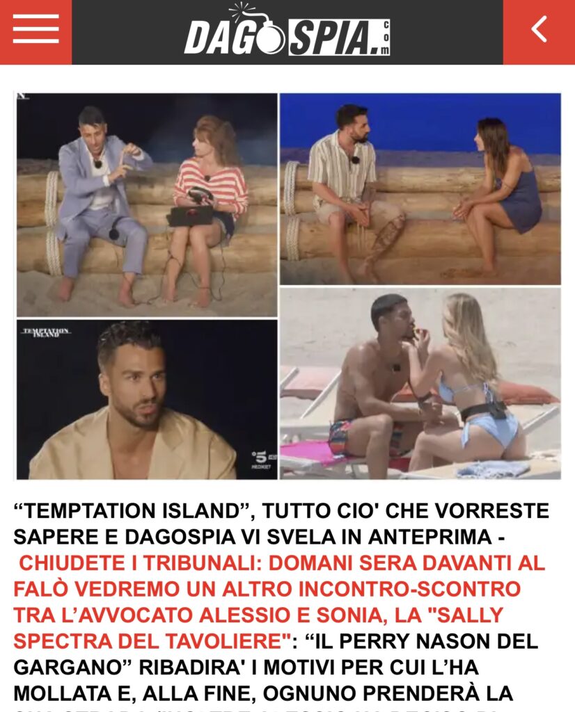 Temptation Island, Sonia e Alessio nuovo falò domani sera 2