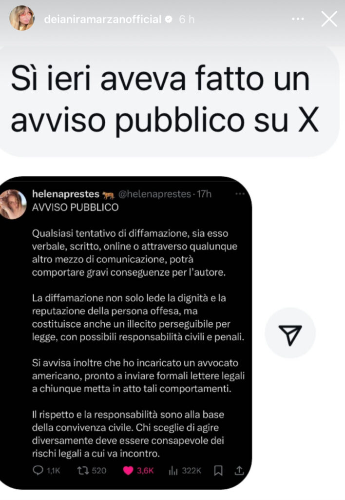 Grande Fratello, Helena denuncia 2