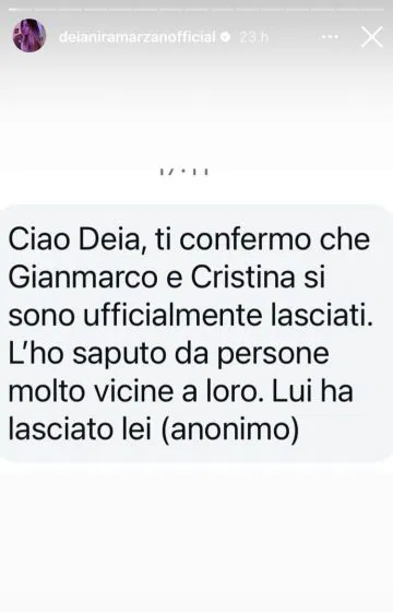 Uomini e donne, Cristina e Gianmarco ancora in crisi 2