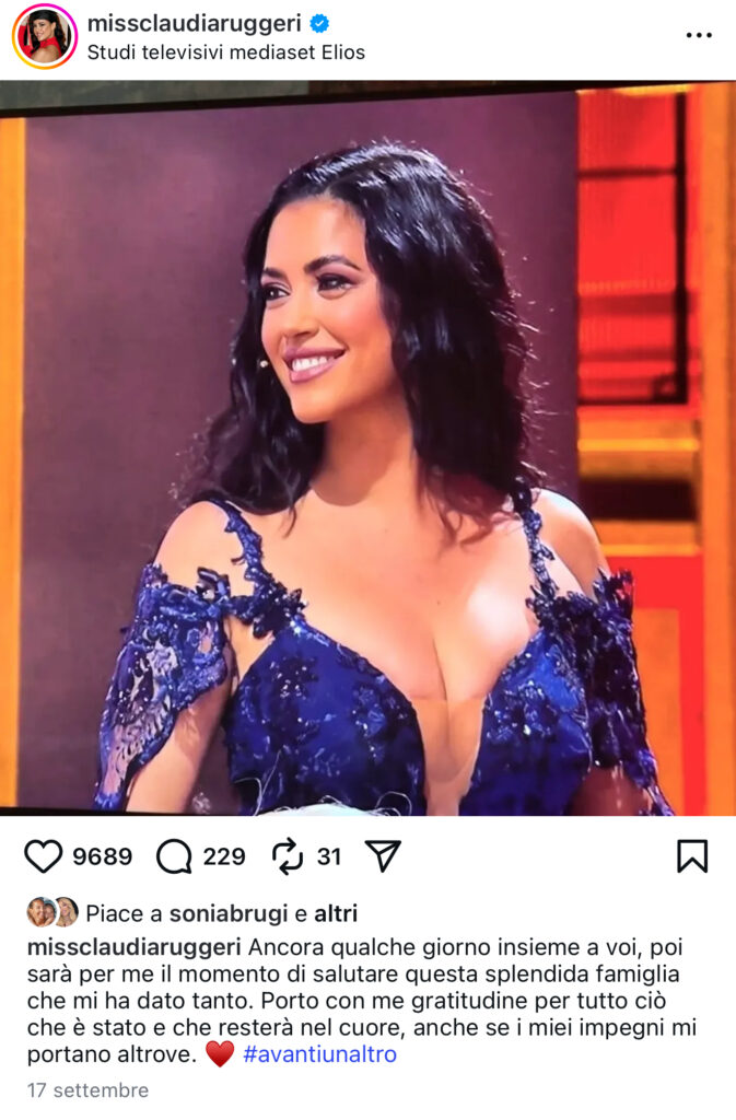 Avanti un altro, Miss Claudia lascia per sempre il programma 2