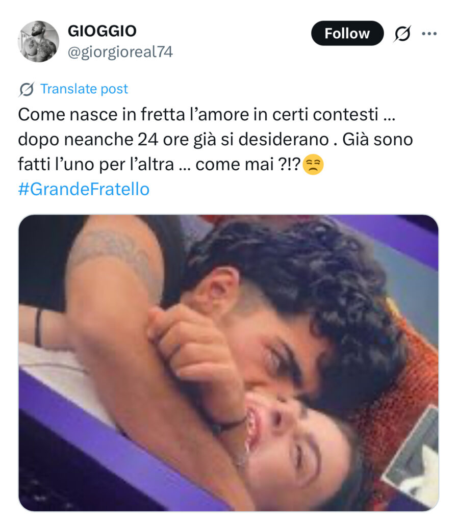 Grande Fratello, prima coppia dopo solo 12 ore 2