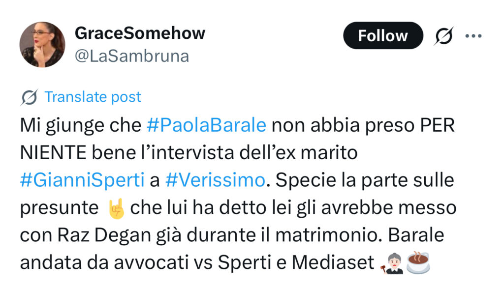 Paola Barale furiosa con Gianni Sperti? 2