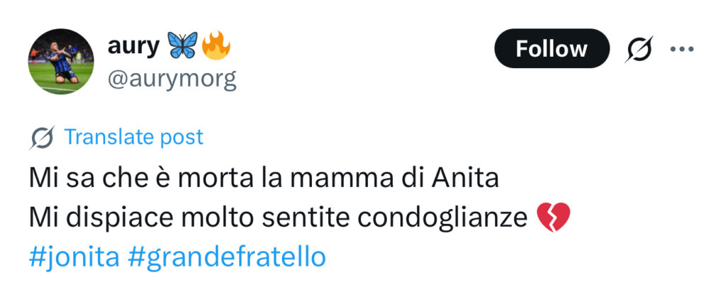 Grande Fratello, Anita abbandona la casa, grave lutto familiare 3