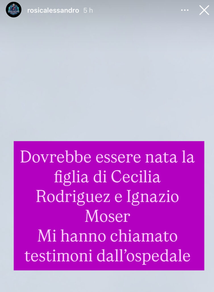 Belen annuncia la nascita della figlia di Cecilia poi cancella tutto 3