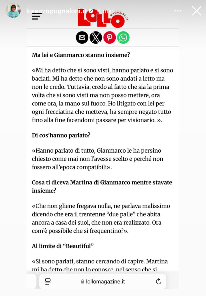 Uomini e donne, Ciro conferma la relazione tra Martina e Gianmarco 2