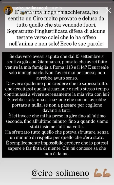 Uomini e donne, Ciro sbotta contro Martina 2