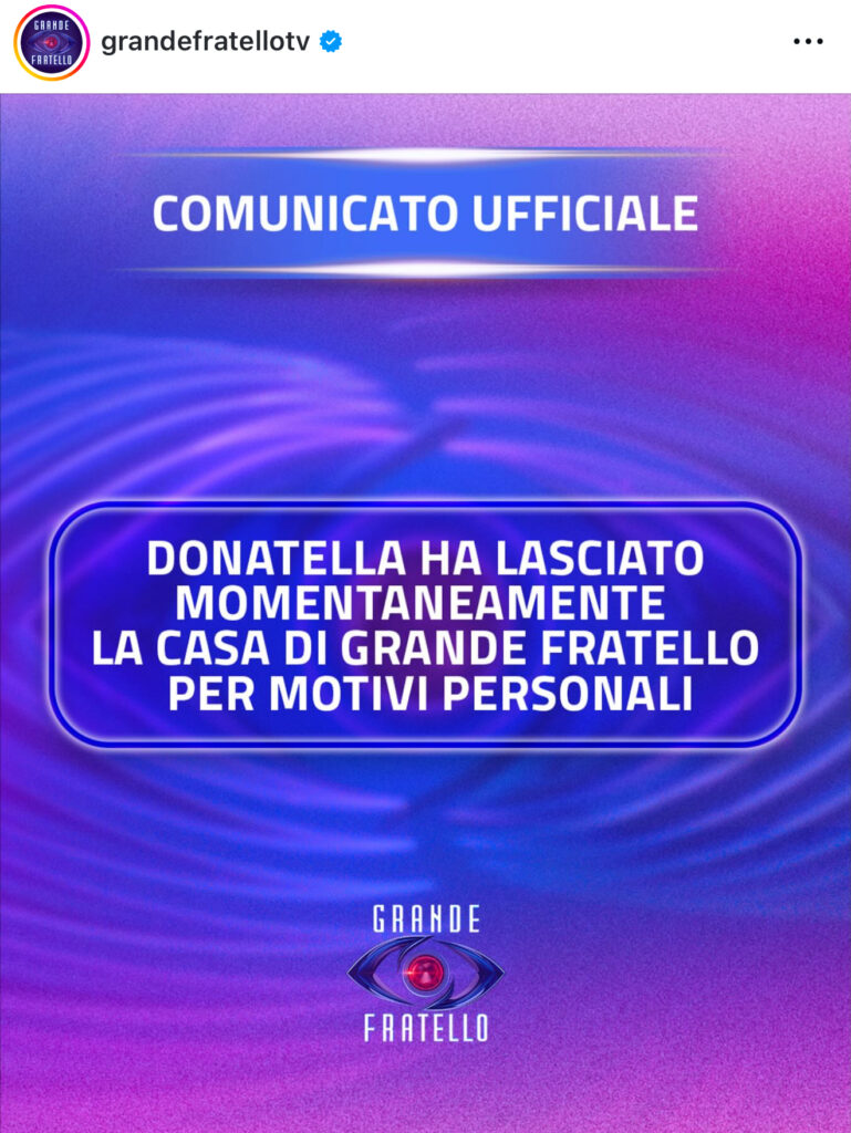 Grande Fratello, Donatella lascia la casa 2