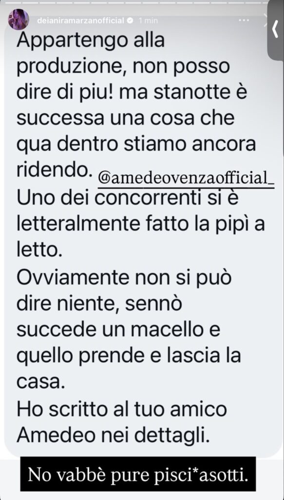 Grande Fratello, un concorrente fa la pipì a letto 2