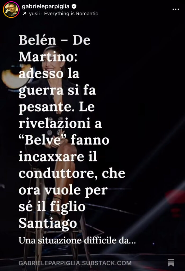 Stefano furioso con Belen dopo l’intervista Belve 2