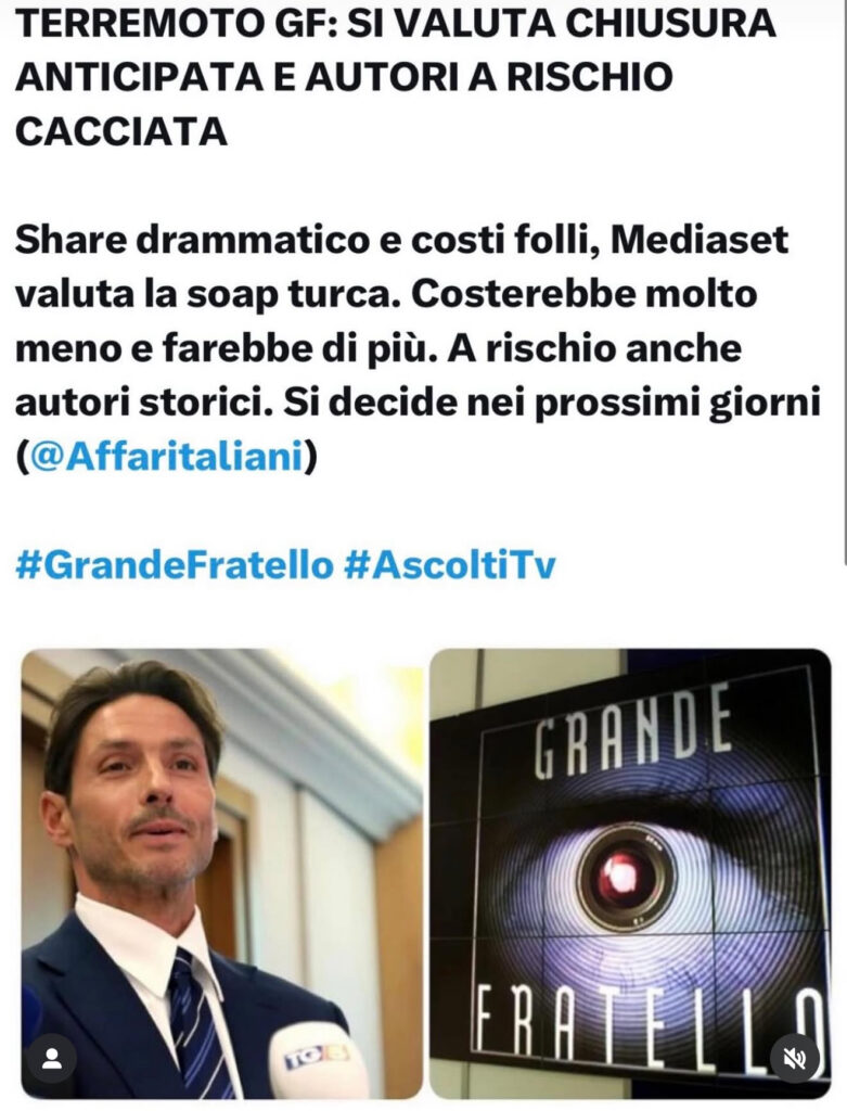 Grande Fratello rischia grosso 2