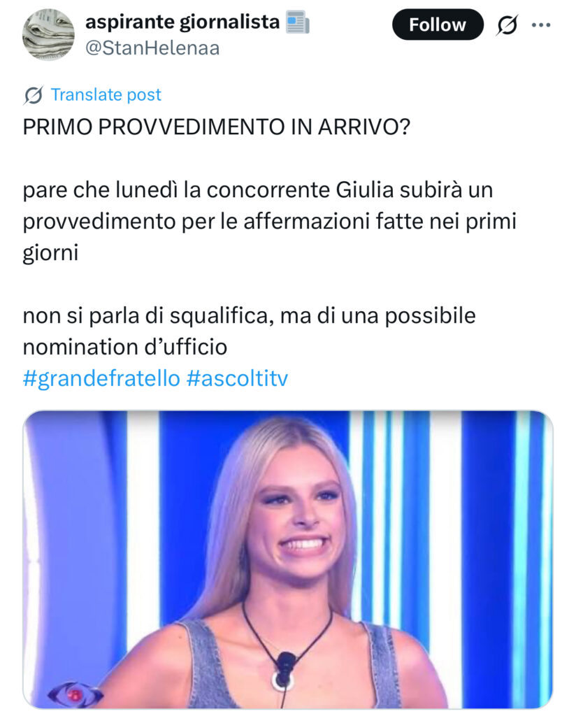 Grande Fratello, primo provvedimento in arrivo 2
