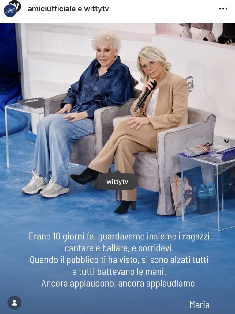 Maria De Filippi e il saluto ad Ornella Vanoni 2