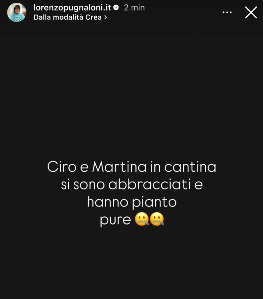 Uomini e donne, Martina e Ciro in lacrime in cantina 2