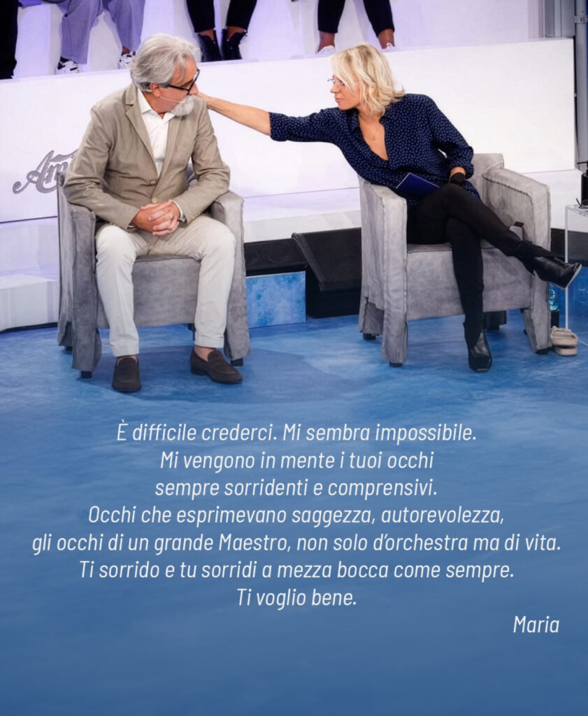 Il ricordo e le parole di Maria De Filippi per Beppe Vessicchio 2