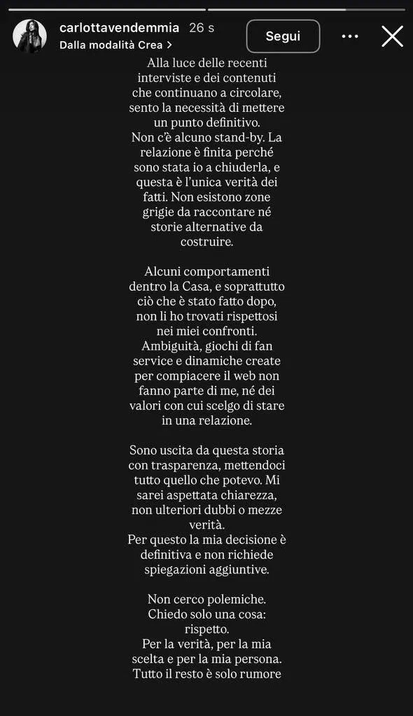 Grande Fratello, Mattia e Carlotta si sono lasciati 2