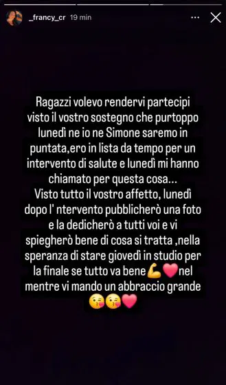 Grande Fratello, Francesca e Simone non saranno presenti nella prossima puntata 2