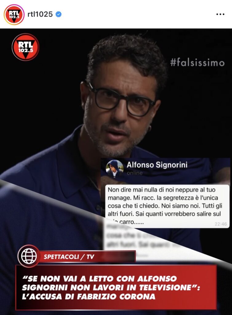 Fabrizio Corona attacca Alfonso Signorini 2
