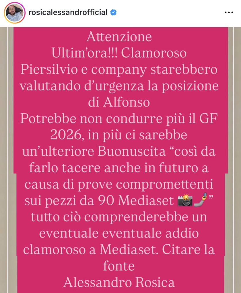 Grande Fratello VIP, Alfonso fuori dal reality? 2