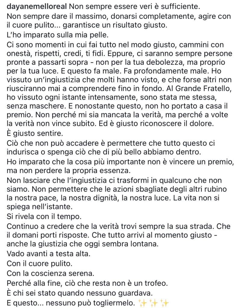 Alfonso Signorini, il duro attacco di Dayane Mello 2