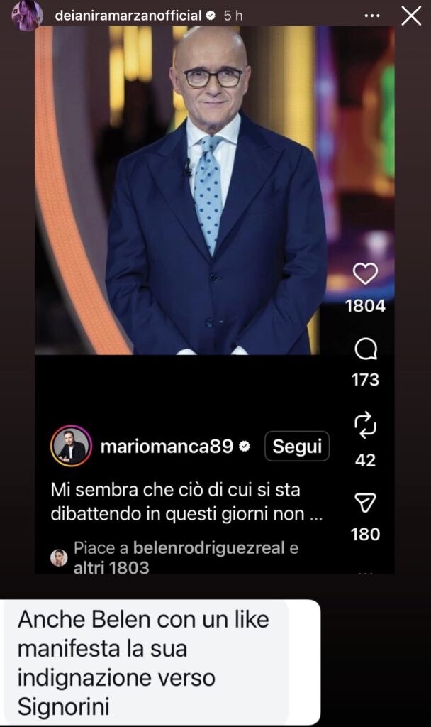 Belen e quel gesto contro Alfonso che fa discutere 2