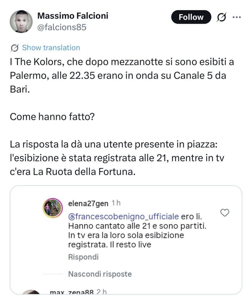 Capodanno in Tv, Rocco Hunt e The Kolors proventi in altre città durante la diretta in Tv 3