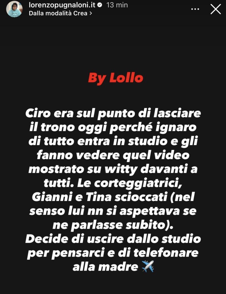 Uomini e donne, Ciro lascia il trono? 2