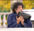 Ivano dei Cugini di campagna lancia una scarpa in studio 7