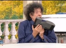 Ivano dei Cugini di campagna lancia una scarpa in studio 6