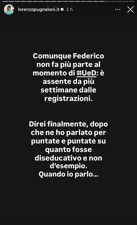 Uomini e donne, Federico e’ stato mandato via? 2