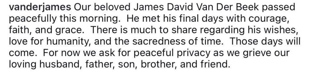 James David Van Der Beek e’ morto 3