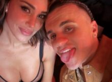 Sanremo 2026, Samurai Jay beve champagne dal piede di Belen Rodriguez nel suo video 6