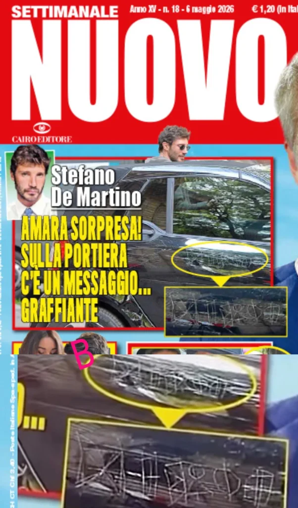 Stefano De Martino e la Smart vandalizzata 2